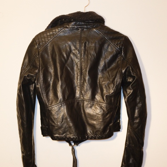 Free people leather jacket brand new black XS - Picture 3 of 8
